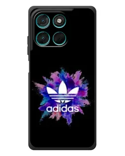 Чехол для Motorola Moto G77 с картинкой «Взрыв красок Adidas»