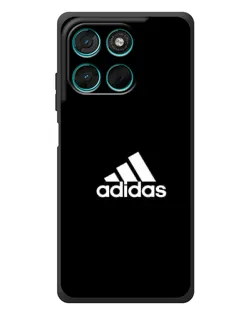 Чехол для Motorola Moto G77 с картинкой «Черная классика Adidas»