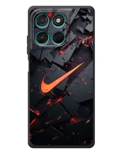 Чехол для Motorola Moto G77 с картинкой «Nike — эффект разломов» Чехол для Motorola Moto G77 с картинкой «Nike — эффект разломов»