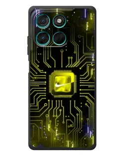 Чехол для Motorola Moto G77 с картинкой «Nike — золотая искра» Чехол для Motorola Moto G77 с картинкой «Nike — золотая искра»