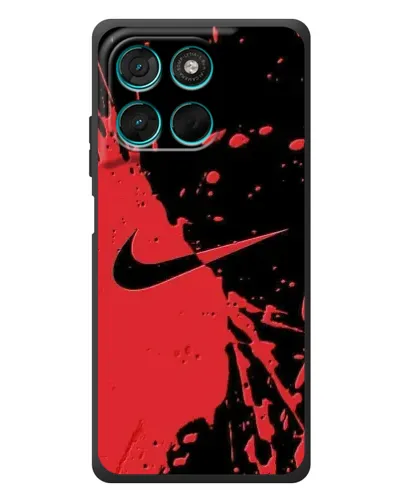 Чехол для Motorola Moto G77 с картинкой «Красные брызги Nike» Чехол для Motorola Moto G77 с картинкой «Красные брызги Nike»