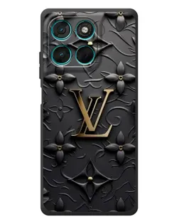 Чехол для Motorola Moto G77 с картинкой «Кожаная текстура LV»