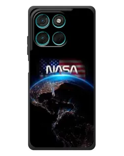 Чехол для Motorola Moto G77 с картинкой «Земля из космоса NASA»