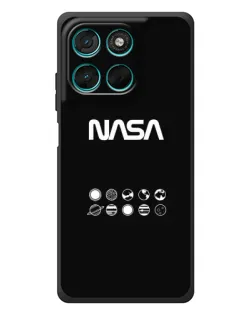 Чехол для Motorola Moto G77 с картинкой «NASA — технический принт»