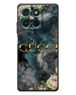Чехол для Motorola Moto G77 с картинкой «Абстрактные цветы Gucci» Чехол для Motorola Moto G77 с картинкой «Абстрактные цветы Gucci»