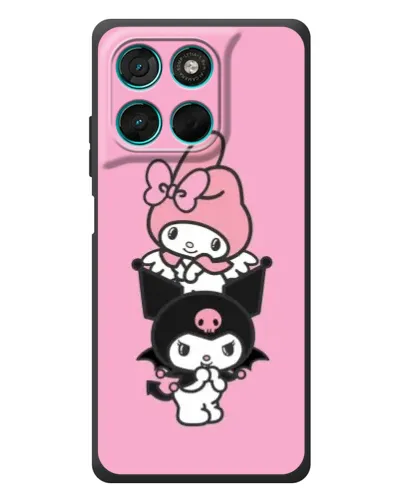 Чехол для Motorola Moto G77 с картинкой «My Melody и Kuromi» Чехол для Motorola Moto G77 с картинкой «My Melody и Kuromi»