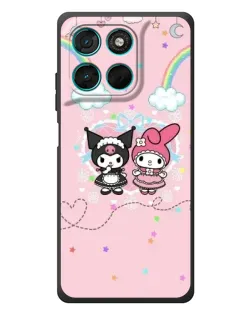 Чехол для Motorola Moto G77 с картинкой «My Melody и Kuromi» Чехол для Motorola Moto G77 с картинкой «My Melody и Kuromi»