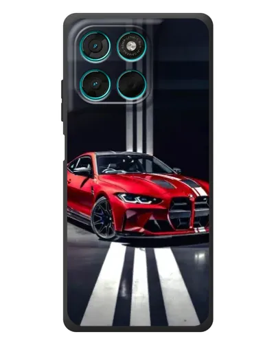 Чехол для Motorola Moto G77 с картинкой «Красная BMW на дороге» Чехол для Motorola Moto G77 с картинкой «Красная BMW на дороге»
