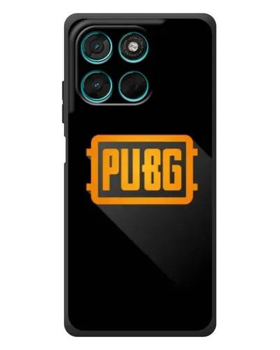 Чехол для Motorola Moto G77 с картинкой «PUBG — рамка лого»