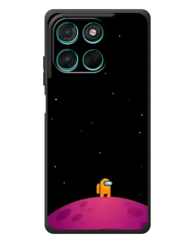 Чехол для Motorola Moto G77 с картинкой «Одинокий герой на планете»