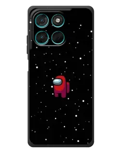 Чехол для Motorola Moto G77 с картинкой «Красный Among Us»