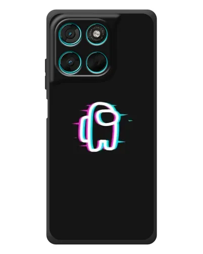 Чехол для Motorola Moto G77 с картинкой «Among Us неон»