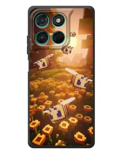 Чехол для Motorola Moto G77 с картинкой «Поле подсолнухов»