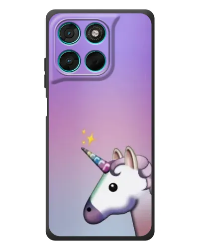 Чехол для Motorola Moto G77 с картинкой «Единорог градиент»