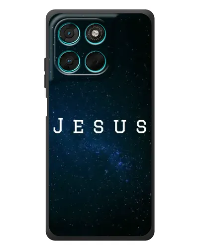 Чехол для Motorola Moto G77 с картинкой «Звездное небо Jesus»