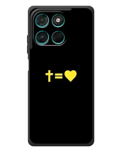 Чехол для Motorola Moto G77 с картинкой «Сердце и Крест»