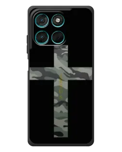 Чехол для Motorola Moto G77 с картинкой «Милитари Крест»
