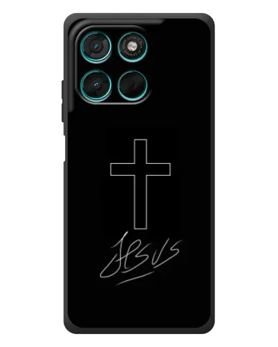 Чехол для Motorola Moto G77 с картинкой «Графический крест Jesus» Чехол для Motorola Moto G77 с картинкой «Графический крест Jesus»