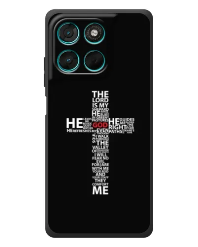 Чехол для Motorola Moto G77 с картинкой «Текстовый крест» Чехол для Motorola Moto G77 с картинкой «Текстовый крест»