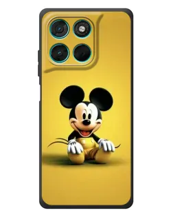 Чехол для Motorola Moto G77 с картинкой «Микки на желтом»