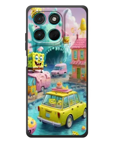 Чехол для Motorola Moto G77 с картинкой «Монстр-трак приключения»