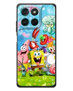 Чехол для Motorola Moto G77 с картинкой «Губка Боб и друзья» Чехол для Motorola Moto G77 с картинкой «Губка Боб и друзья»