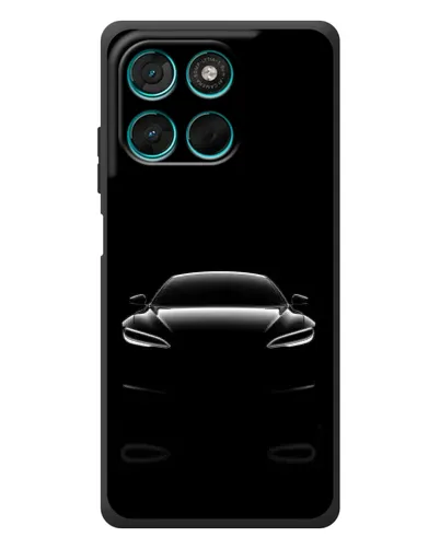 Чехол для Motorola Moto G77 с картинкой «Силуэт Tesla Night»