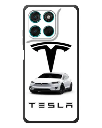 Чехол для Motorola Moto G77 с картинкой «Tesla White Style»