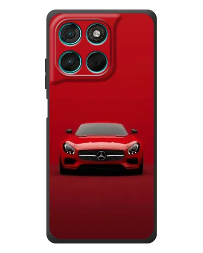 Чехол для Motorola Moto G77 с картинкой «Красный Mercedes AMG»