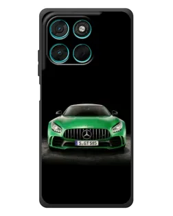Чехол для Motorola Moto G77 с картинкой «Mercedes — неоновый лого»