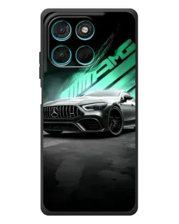 Чехол для Motorola Moto G77 с картинкой «Темный Mercedes AMG»