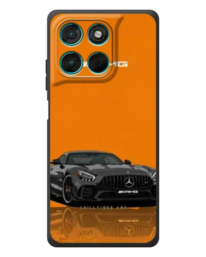 Чехол для Motorola Moto G77 с картинкой «Оранжевый Mercedes AMG»