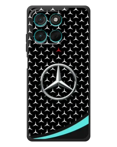 Чехол для Motorola Moto G77 с картинкой «Mercedes — бирюзовый акцент»