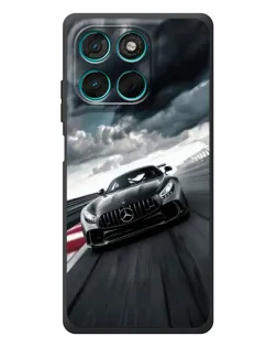 Чехол для Motorola Moto G77 с картинкой «Гоночный Mercedes AMG»