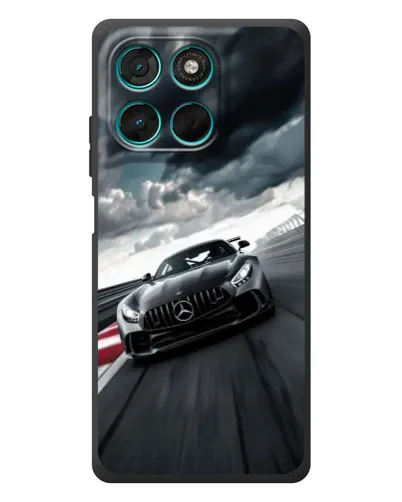Чехол для Motorola Moto G77 с картинкой «Гоночный Mercedes AMG»