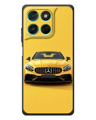 Чехол для Motorola Moto G77 с картинкой «Желтый Mercedes GT»