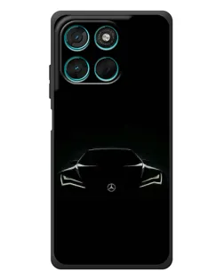 Чехол для Motorola Moto G77 с картинкой «Mercedes — силуэт авто»