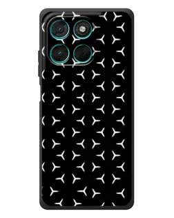 Чехол для Motorola Moto G77 с картинкой «Mercedes паттерн звезд»