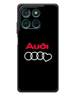 Чехол для Motorola Moto G77 с картинкой «Логотип Audi Heart»