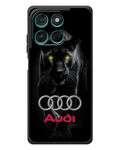 Чехол для Motorola Moto G77 с картинкой «Пантера и Audi»