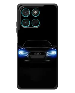 Чехол для Motorola Moto G77 с картинкой «Audi в неоне»