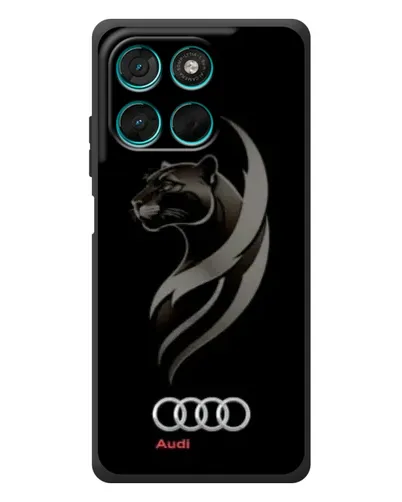 Чехол для Motorola Moto G77 с картинкой «Графика — пантера и Audi»