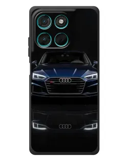 Чехол для Motorola Moto G77 с картинкой «Audi — ночное отражение»