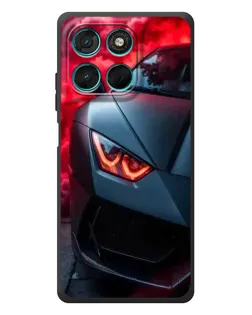 Чехол для Motorola Moto G77 с картинкой «Lamborghini красное сияние»