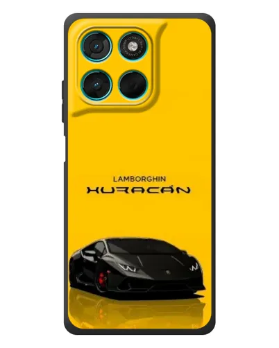 Чехол для Motorola Moto G77 с картинкой «Lamborghini Huracan черный»