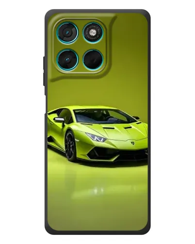 Чехол для Motorola Moto G77 с картинкой «Салатовый Lamborghini Huracan»