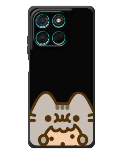 Чехол для Motorola Moto G77 с картинкой «Пушин на черном»