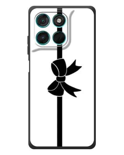 Чехол для Motorola Moto G77 с картинкой «Вертикальный бант»