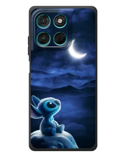 Чехол для Motorola Moto G77 с картинкой «Лунная ночь Стича»