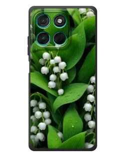 Чехол для Motorola Moto G77 с картинкой «Ландыши в зелени»